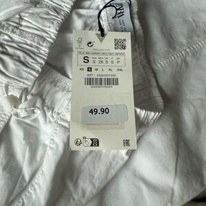 Zara Crisp White Trousers